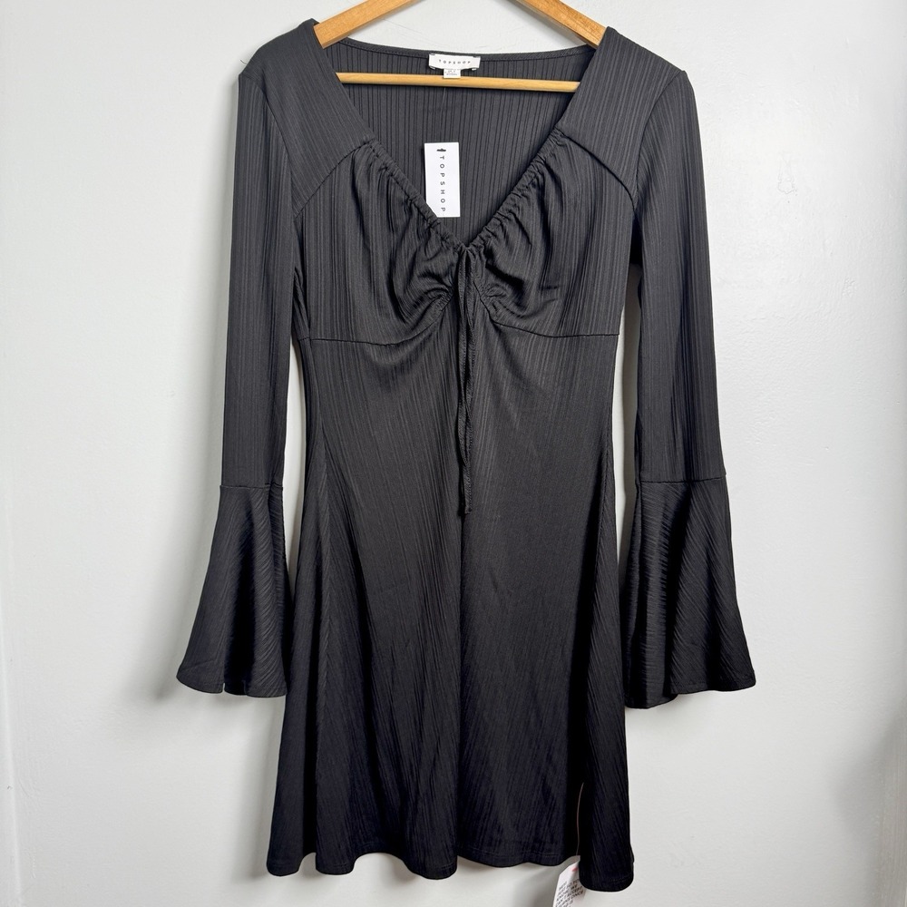 ASOS‎ / TopShop Women's 4 - 6 Black Mini Jersey Tea Dress NWT